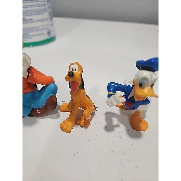 Disney Mickey Mouse 5 Figures Cake Toppers Mickey Pluto Donald Goofy - Picture 4 of 6